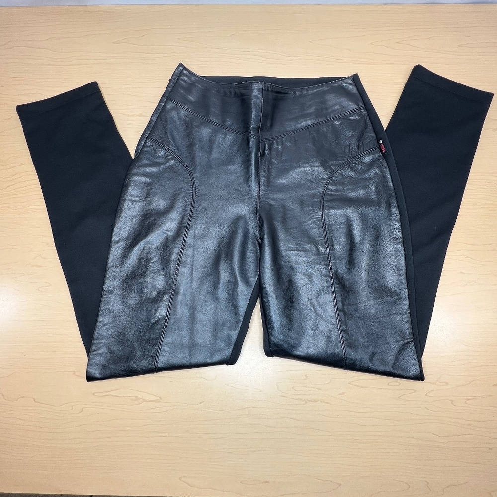 Arlen Ness Moto High Rise Genuine Black Leather Pants L